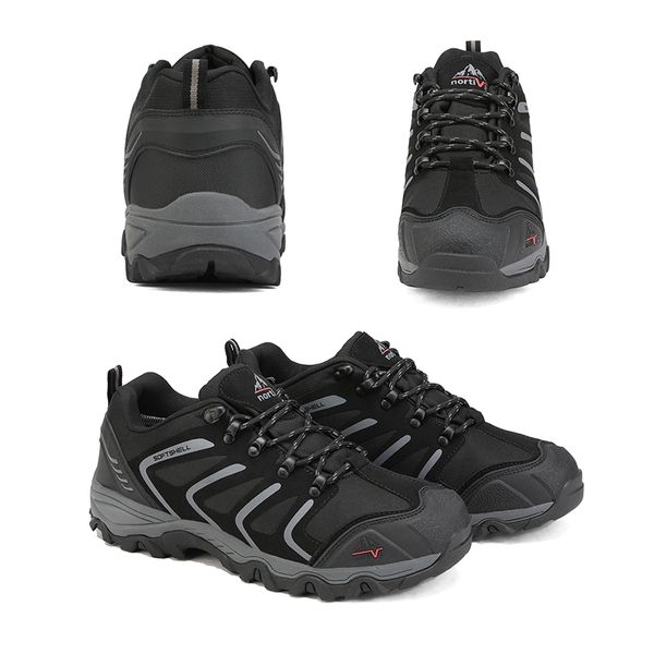 [Armadillo Series] Non-Slip Waterproof Hiking Shoes - BLACK-DARK-GREY - 2